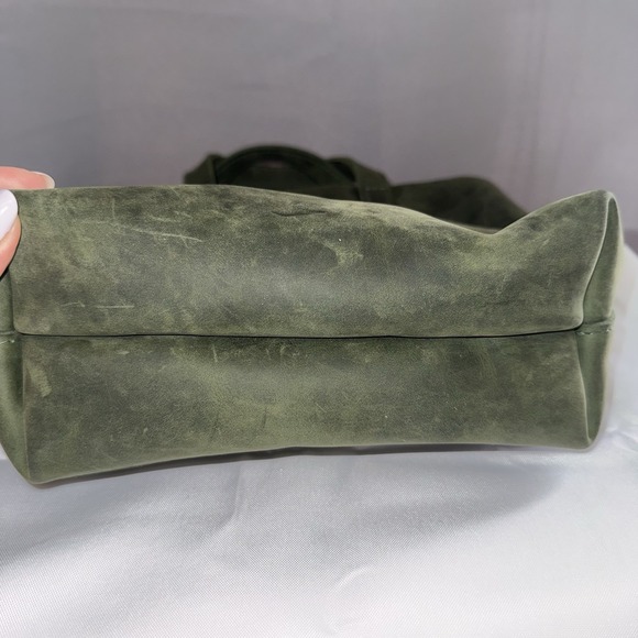 Portland Leather Goods PLG Mini Classic Crossbody Tote Bag Purse Forrest Green - Picture 3 of 13